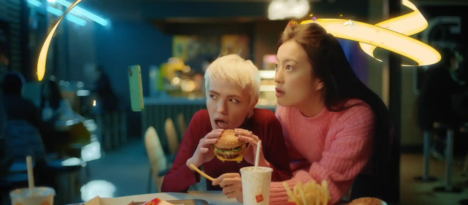 A comedy treatment examples with visuals highlighting the humor of a TV ad Page 6 for Denny's