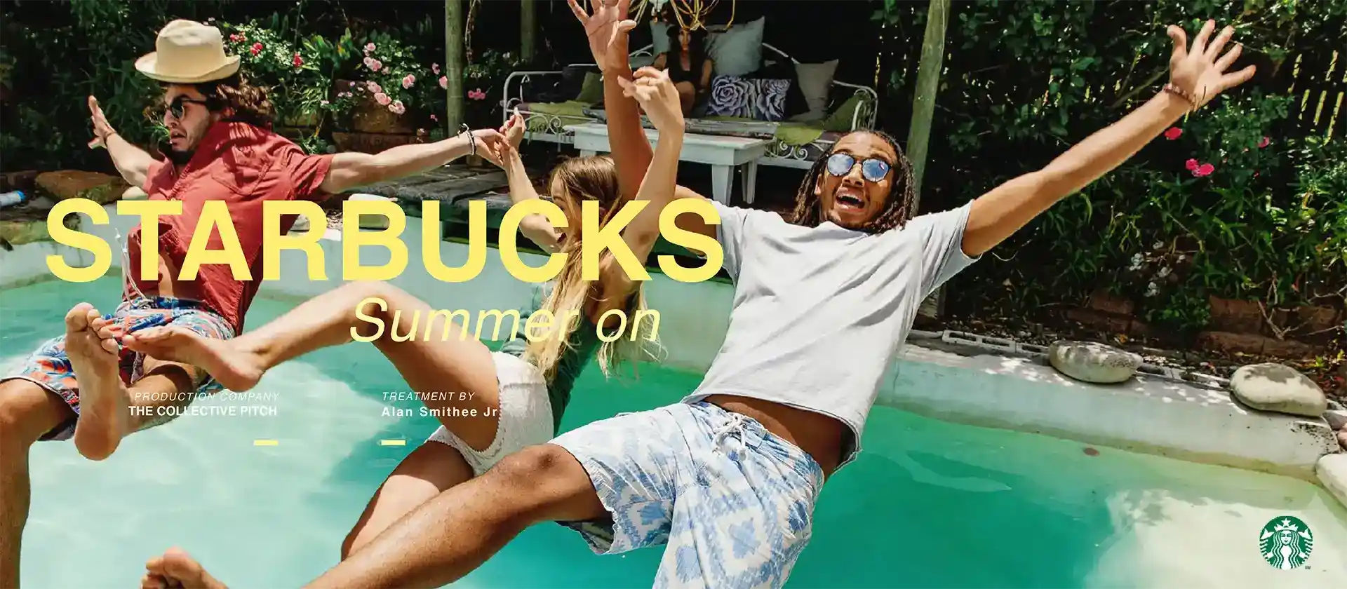 A film mood board PDFwith expressive and vibrant images  for Starbucks
