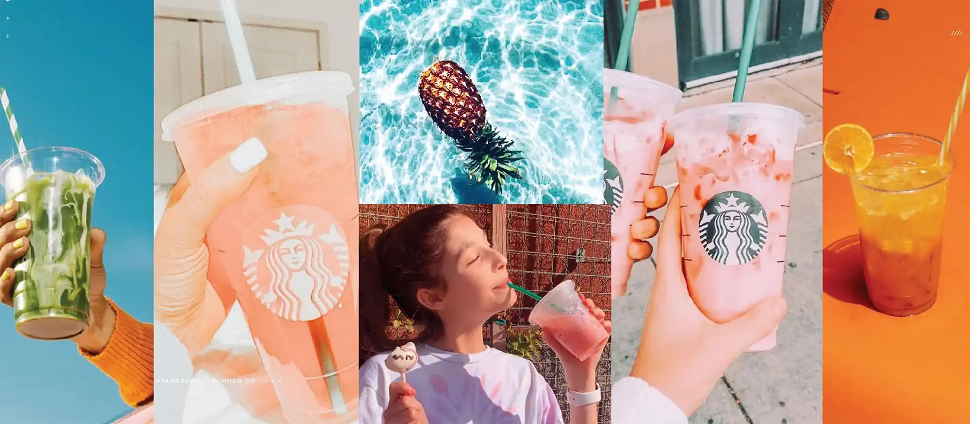 A film mood board PDFwith expressive and vibrant images Page 7 for Starbucks
