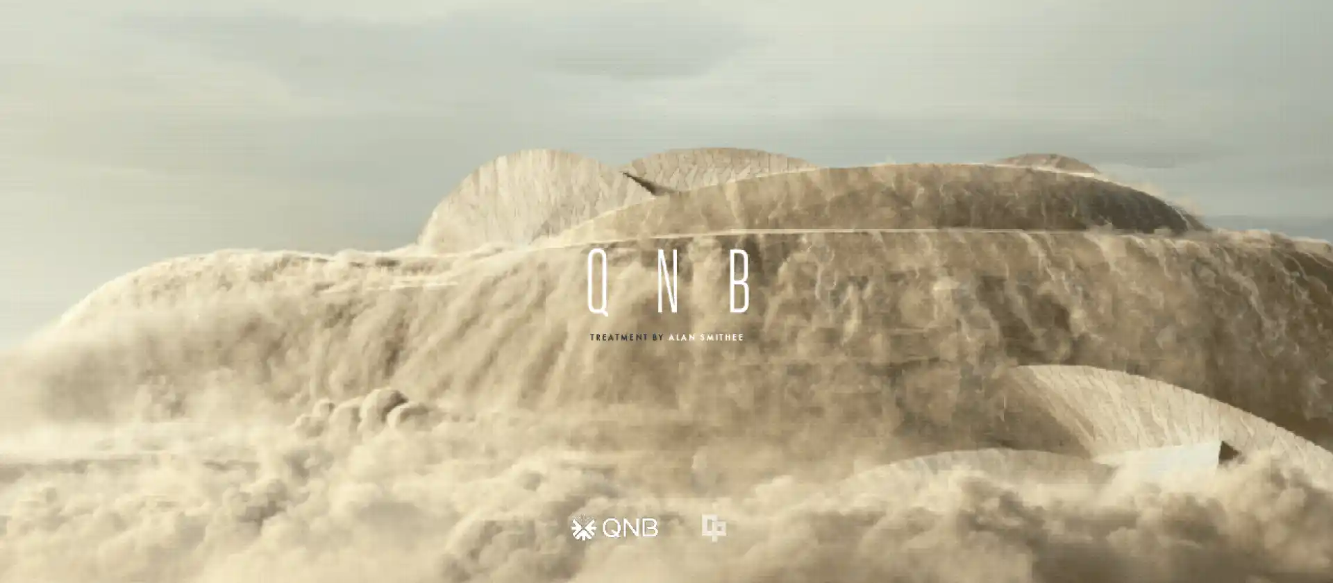 Visuals accompanying a sample video treatment for illustrative purposes  for QNB