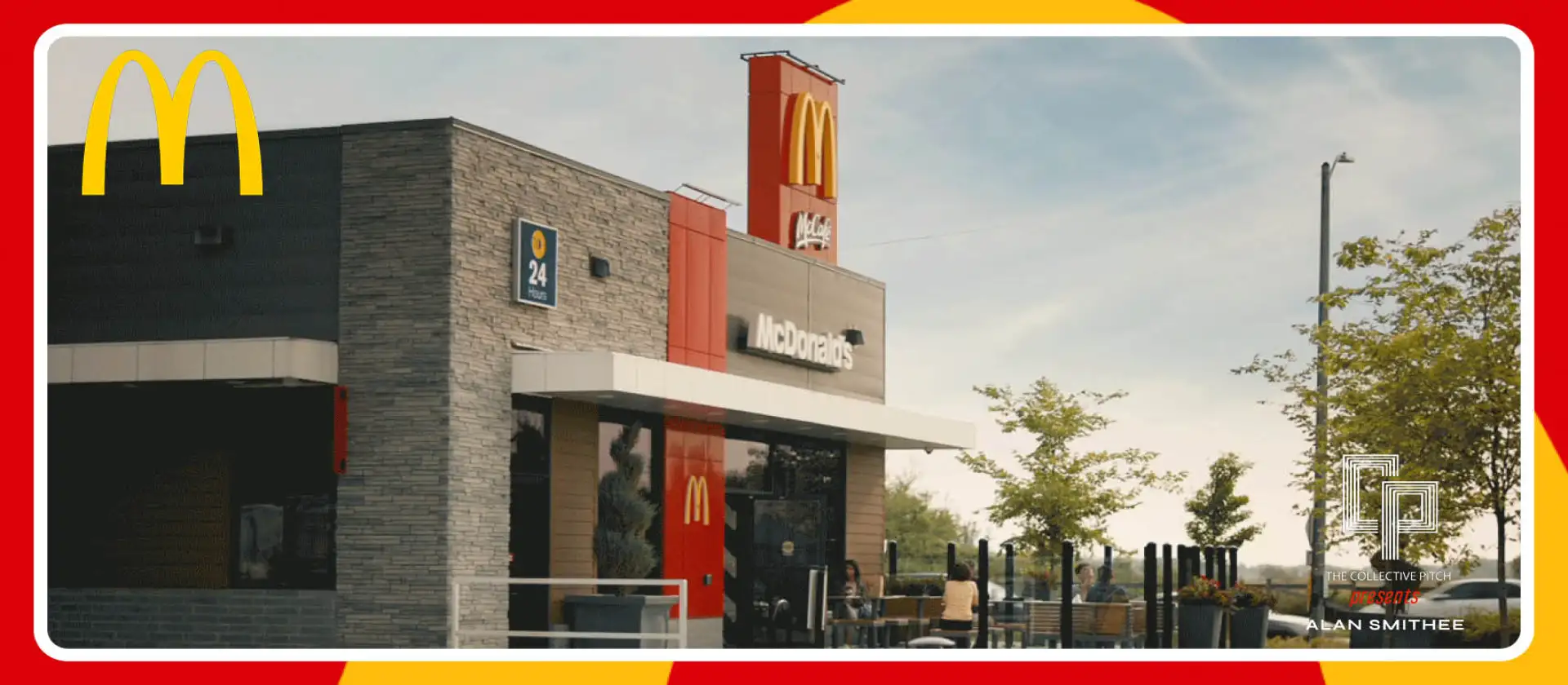Dynamic visuals in a TV pitch deck template for directors in television concepts for McDonald's