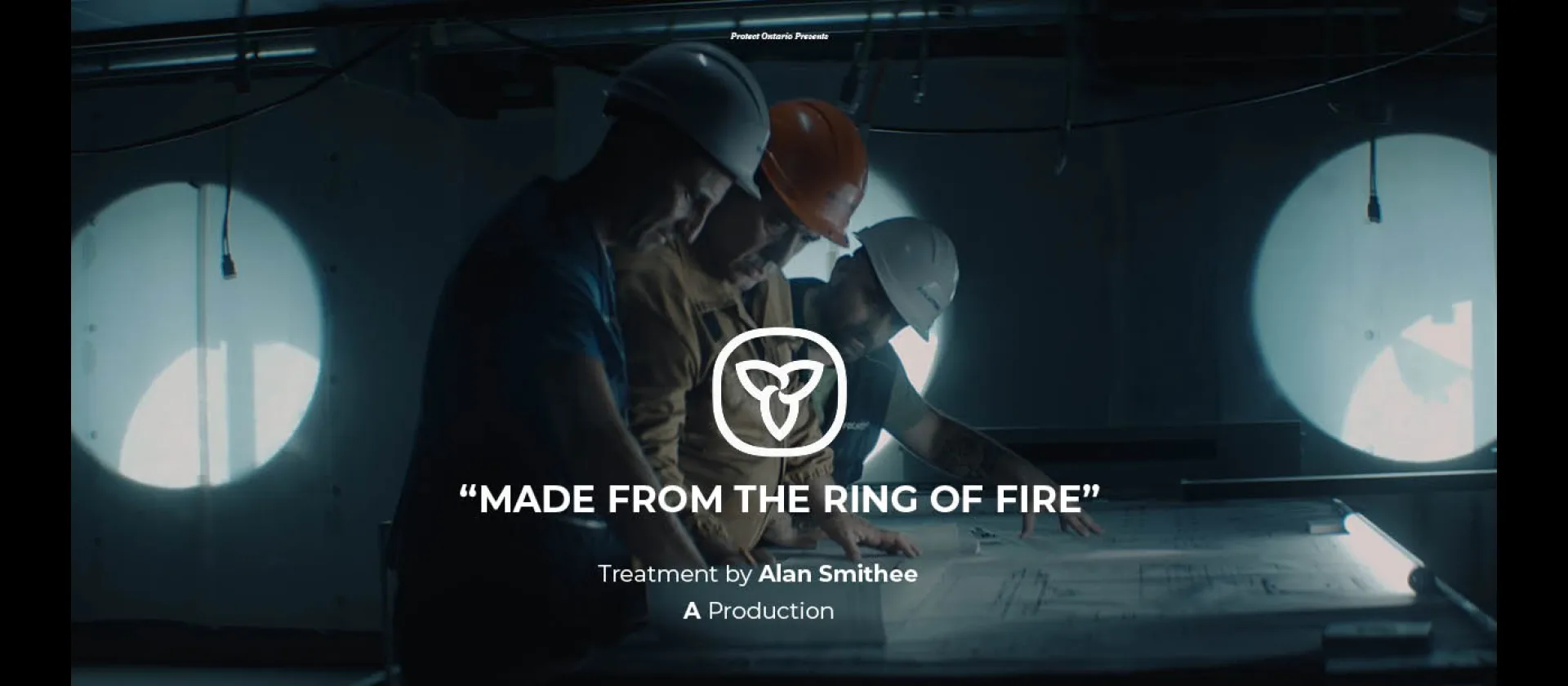 Examples of movie treatments using bold visuals, enticing layouts, and cinematic storytelling to develop a campaign narrative surrounding Ontario, Canada.
